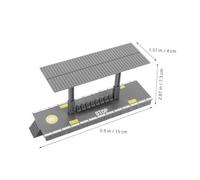 HANABASS 8 Kit Piattaforma Stazione Ferroviaria in Plastica per DIY Pensilina Treno Decorativa Accessorio Finzione Interattivo e Simulazione