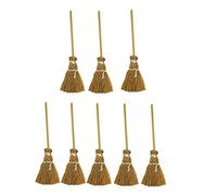 HANABASS 8 Pezzi accessori per case delle bambole scope in miniatura per l'artigianato giocattoli scopa strega Piccolo arredamento della scopa mini scope vegetazione