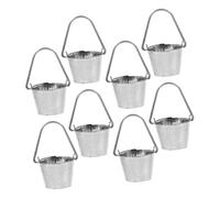 HANABASS 8 pezzi Secchi Miniatura in per Casa delle Bambole Accessori in Miniatura Paesaggistici Portatili e Resistenti per Decorazione Micro Paesaggi