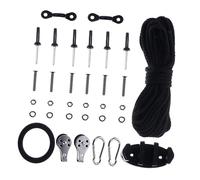 HANABASS Accessori per Ancoraggio Kayak con Pulleys e Kit Trolley Facile Installazione per Canoe e Barche Compatibile con Ancoraggi e Ormeggio