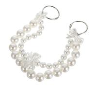 HANABASS Accessori per Borse Fiocchetto Elegante in Resina Bianca, Pendente Versatile e Charm Decorativo per Manici e Tracolle Fai da Te