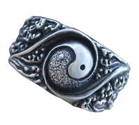 HANABASS Anello in Rame Taoismo Unisex Design Antico con Simbolo di Accessorio Moda Per Donna e Uomo Decorazione Elegante per Feste e Quotidiano