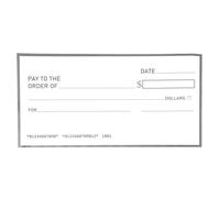 HANABASS Assegno Gigante Finto Cancellabile Asciutto 76,2x40,6 Cm per Scherzi, Presentazioni e Decorazioni Eventi, Grande Assegno Bancario Riutilizzabile per Donazioni e Premi