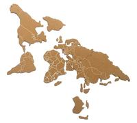 HANABASS Bacheca in Sughero Autoadesiva Mappa del Mondo, Decorazione Murale per Casa e Ufficio, Bacheca Messaggi Nastro Adesivo per Superfici Lisce, Set Puntine per Organizzazione e Studio