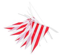 HANABASS Bandierine Triangolari Rosse e Bianche Metri Festone Decorativo per Feste di Carnevale Compleanno Matrimonio e Shower Ghirlanda Appendibile per Atmosfera Festosa