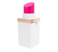 HANABASS Borsa Catena Donna Forma di Rossetto Piccola Tracolla Trasparente in Acrilico Borsa da Sera e Clutch per Shopping e Appuntamenti in Bianco e Rosa