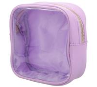 HANABASS Borsa per Trucco da Viaggio Trasparente in Pvc Resistente Chiusura Lampo Robusta, Colore Candy, Design Compatto e Spazioso per L'uso On-the-go
