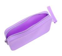 HANABASS Borsa Portacosmetici in Silicone Piccola con Zip e Portatile Organizer da Viaggio Rettangolare per Trucco Documenti e Passaporto