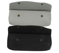 HANABASS Bustina Porta Pennelli da Trucco in Pu Nero, Astuccio Compatto e Pratico per Viaggi, Design Delicato e Lavorazione Fine, Set da 2 Pezzi per Organizzare Cosmetici