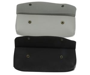 HANABASS Bustina Porta Pennelli da Trucco in Pu Nero, Astuccio Compatto e Pratico per Viaggi, Design Delicato e Lavorazione Fine, Set da 2 Pezzi per Organizzare Cosmetici