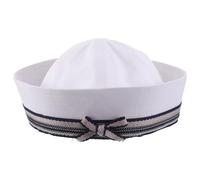 HANABASS Cappello da Marinaio Donna con Fiocco Elegante Leggero e Resistente per Costume e Foto Vintage Stile Nautico