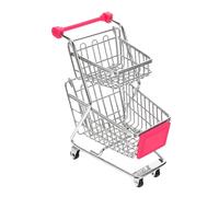 HANABASS carrello giocattolo Carrello di shopping giocattolo fare finta carro ragazzo giocattolo del carrello di simulazione piccolo carrello della spesa ferro da stiro Rosy