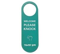 HANABASS Cartello Chiaro e Versatile Verde in Pelle Pvc Tondo, Design Semplice ed per Uffici e Hotel
