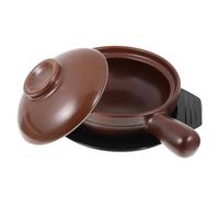 HANABASS Casseruola in Ceramica Marrone Manico Ergonomico Resistente al Calore, Pentola da Cucina per Stufati e Zuppe, Set da 1 Pezzo Design che Rallenta la Dispersione del Calore