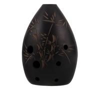 HANABASS Ceramica a otto fori strumento tamburo della pioggia tamburo della lingua Ocarina a 8 fori rintocchi di pioggia Ocarina ceramica carillon di pioggia per musical all'aperto Marrone