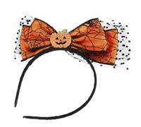 HANABASS Cerchietto Unico alla Moda Accessorio per Chioma Halloween Leggero Zucca Gialla in Stoffa e Metallo per Feste e Carnevali Adulti