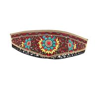 HANABASS Cintura Elastica Larga da Donna con Elementi Turchesi Design Bohemien Etnico Regolabile Fascia Vita Decorativa per Abiti da Ballo e Festival