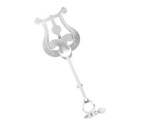 HANABASS Clip per Spartiti Musicali Piccolo in Argento Supporto Leggio Portatile Regolabile per Flauto Ottavino Clip Lira Piccola con Morsetto Stabile per Banda Musicale e Pratica