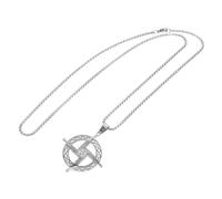 HANABASS Collana Ciondolo Croce di Santa Brigida in Argento Gioiello Religioso Unisex Preghiera Collana a Catena Leggera per Uso Quotidiano e Regalo per Giorno di San Patrizio