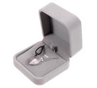 HANABASS Collana di Coppia Magnetica Ciondolo Cuore Grande Set 2 Pezzi Nero e Argento Regalo San per lui e lei Confezione Elegante in Velluto Grigio