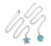 HANABASS Collana Donna Estiva con Ciondolo Guscio e Stella del Mare in Metallo Stile Boho Chic Koreano Accessorio Versatile per Vacanze al Mare e Abbigliamento Casual