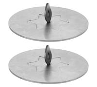 HANABASS Copertura Antivento per Candela in Inossidabile di Barattolo Argento, Manicotto per Spegnere Accessorio Decorativo Multifunzionale Candele