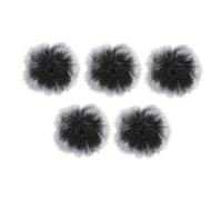 HANABASS Copertura Antivento per Microfono in Peluche 5 Pezzi Protezione Flessibile e Morbida Adatta per Registrazione e Palco Clip Inclusa