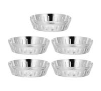 HANABASS Copertura Base Sgabello da Bar 5 in Plastica Argento Design a Forma di Corno, Facile, Compatibile Sedie a Colonna per Cucina e Pub