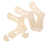 HANABASS Espositore per Calzini in Legno Fai da Te, Set da 2 Pezzi Modelli a Cuore e Stella, Strumenti per Lavorare a Maglia Calzini Superficie Liscia e Bordi Antincastro, per Appassionati