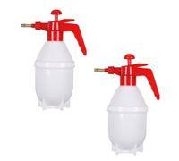 HANABASS Flaconi Spray Nebulizzatori a Pressione 0,8 l Per Irrigazione e Giardinaggio, Set 2 Pezzi in Plastica Pp Rossa, Portatili e Ricaricabili Ugello Regolabile Per Uso Interno Ed Esterno