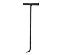 HANABASS Gancio T in Acciaio Nero per Sollevamento Chiusino e Tombino, Resistente alla Deformazione, per Parco e Balcone, Strumento Robusto per Sollevare e Spostare