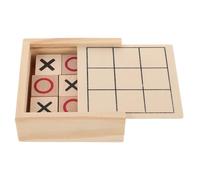 HANABASS Gioco da Tavolo in Legno Tris Classico per Famiglia, Leggero e Portatile, per Viaggi e Feste, Migliora Abilità Strategiche