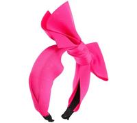 HANABASS Grande fascia per capelli da donna con fiocco, accessorio per capelli alla moda in rosa luminoso, vestibilità comoda per feste e tutti i giorni