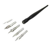 HANABASS Handicraft Hand-Painted Pen Scriber, Model Painting Tool in plastica e metallo, 1 Set, Nero, per modellazione, disegno preciso per appassionati di modellismo