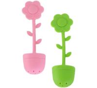 HANABASS Infusore per Tè in Silicone 2 Pezzi Filtro per Tè Sfuso e Fiori Accessorio da Cucina per Uso Domestico e Ristoranti Colore Casuale