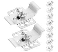 HANABASS Kit 10 Pezzi Staffe Montaggio senza Fori Clip per Lavello Sottopiano in Ferro Argento Supporti Robusti per Installazione e Riparazione Lavelli Cucina