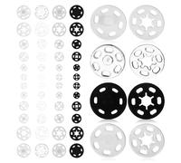 HANABASS Kit 120 Set Bottoni Automatici in Plastica da Cucire Attrezzo per Bottoni Pressione, Materiale Nailon Resistente per Abbigliamento e Cappelli, per Progetti Fai da Te