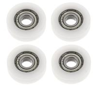 HANABASS Kit 4 Pezzi Rulli per Porte Scorrevoli in Nylon 21 MM Scanalatura a U Pulegge di Sostituzione per Porte Zanzariera e Finestre Ruote per Mobili per Coperture e Armadi