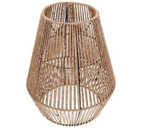 HANABASS Lampadario in Rattan Intrecciato Rustico Paralume in Metallo, Facile da Installare e Ammorbidisce la Luce, per Soggiorno e Camera da Letto