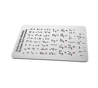 HANABASS Lavagna Braille con Punti in Rilievo per Non Vedenti Tavola Didattica per Apprendimento Accessibile con Numeri e Punteggiatura Strumento Educativo Portatile per Principianti