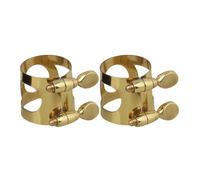 HANABASS Legature per Sassofono Contralto in Rame, Set 2 Pezzi Compatto e Facile da Trasportare, Accessori per Sax Professionale Utilizzabili Ovunque