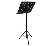 HANABASS Leggio Musicale Pieghevole Portatile in Materiale Professionale Nero con Altezza Regolabile per Pianoforte Chitarra e Strumenti Musicali Design Note Musicali per Performance e