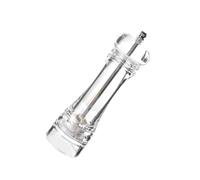 HANABASS Macina Pepe Manuale in Acrilico e Ceramica Ruvidezza Regolabile, Contenitore per Spezie Bianco per Organizzare Cucina e Porta Condimenti