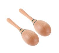 HANABASS Maracas Legno per Strumento Musicale Ritmico per Asilo e Sviluppo Sensoriale Sonaglio per Allenamento Ritmo e Integrazione Sensoriale Educativo per Ragazzo e Verde