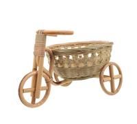 HANABASS Mini Cestino per Triciclo in bambù Tessuto Decorazione per Triciclo Cestino Portaoggetti Tessuto in bambù