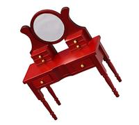 HANABASS Mini Tavolo da Toeletta Legno per Casa delle Miniatura Decorativo Accessorio Chic per Camera