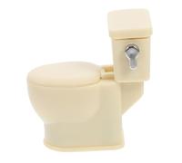 HANABASS Mini toilette simulata simulare decorazione piccolo ciotola suono Accessori per il bagno in miniatura figurina da toilette mini decorativo Mini mobili addominali Giallo