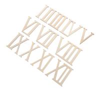 HANABASS Numeri Romani in Legno 24 Pezzi Beige per Artigianato Creativo Fai da Te, per Pittura e Decorazioni DIY