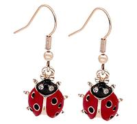 HANABASS Orecchini Pendenti a Forma di Coccinella in Metallo per Donne e Ragazze Adolescenti Gancio Gioielli Delicati per Matrimoni e Regali Natalizi