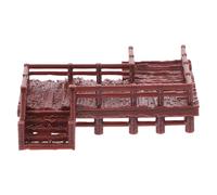 HANABASS Ornamento a Ponte in Miniatura Stile Architettura Cinese Vintage, Decorazione per Giardino e Acquario, Accessorio Paesaggio Bonsai per Casa delle Bambole, Struttura Z Scala